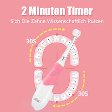 Lade das Bild in den Galerie-Viewer, Seago SG-513 Elektrische Zahnbürste Kinder Baby Kinderzahnbürste Elektrisch ab 0-3 Jahre mit LED Licht Smart Timer Babyzahnbürste Wasserdicht IPX7 Schallzahnbürste (Baby Rosa)