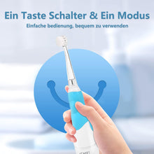 Lade das Bild in den Galerie-Viewer, Seago SG-513 Elektrische Zahnbürste Kinder Baby Kinderzahnbürste Elektrisch ab 0-3 Jahre mit LED Licht Smart Timer Babyzahnbürste Wasserdicht IPX7 Schallzahnbürste (Baby Blau)