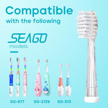 Lade das Bild in den Galerie-Viewer, Seago Zahnbürsten Ersatzköpfe für elektrisch Zahnbürste Kinder SG-513/SG-977/SG-2139 (Gray)