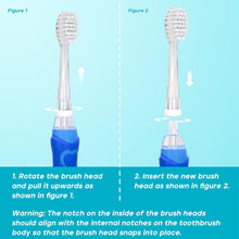 Lade das Bild in den Galerie-Viewer, Seago Zahnbürsten Ersatzköpfe für elektrisch Zahnbürste Kinder SG-513/SG-977/SG-2139 (Gray)