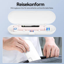 Lade das Bild in den Galerie-Viewer, Seago Rotierende Elektrische Zahnbürste mit 8 Aufsteckbürsten, 5 Putzmodi für Zahnpflege, Extra großes Display, Reiseetui, Anzeige bei niedrigem Akkustand, Langanhaltender lithium-ionen akku, Rosa