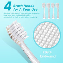 Lade das Bild in den Galerie-Viewer, Seago Zahnbürsten Ersatzköpfe für elektrisch Zahnbürste Kinder SG-513/SG-977/SG-2139 (Gray)