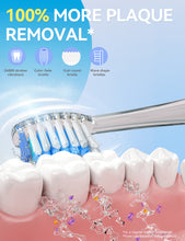 Lade das Bild in den Galerie-Viewer, Seago Elektrische Zahnbürste Kinder ab 2, Kinderzahnbürsten mit 4 Extra Weiche Bürstenköpfe und LED Licht, 4 Modi 24000VPM Smart Timer Schallzahnbürste für Kleinkind Mädchen Jungen SG977