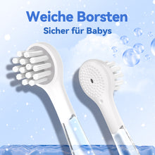 Lade das Bild in den Galerie-Viewer, Seago Elektrische Zahnbürste Kinder Baby Zahnbürste ab 0 1 2 3 Jahr, mit LED Licht, Runder Weich Ersatzbürsten, Elektrische Zahnbürste Baby,2 Minuten Smart Timer, Wasserdicht IPX7,SG513