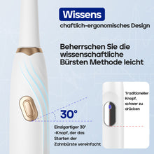 Lade das Bild in den Galerie-Viewer, Seago Elektrische Zahnbürste mit 10 Zahnbürstenköpfen, Reisezahnbürste mit Reiseetui & Zahnbürstenhalter, intelligente Zahnbürste mit Timer – für Erwachsene, Jungen und Mädchen SG2316