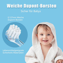 Lade das Bild in den Galerie-Viewer, Seago SG-513 Elektrische Zahnbürste Kinder Baby Kinderzahnbürste Elektrisch ab 0-3 Jahre mit LED Licht Smart Timer Babyzahnbürste Wasserdicht IPX7 Schallzahnbürste (Baby Blau)
