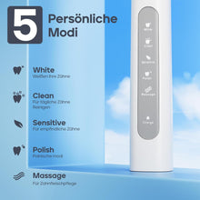 Load image into Gallery viewer, Seago Ultrasonic Toothbrush, Electric Toothbrush with 8 Toothbrush Heads, 40,000 Vibrations per Minute, 5 Different Modes, USB Rechargeable, SG-507 (White)
