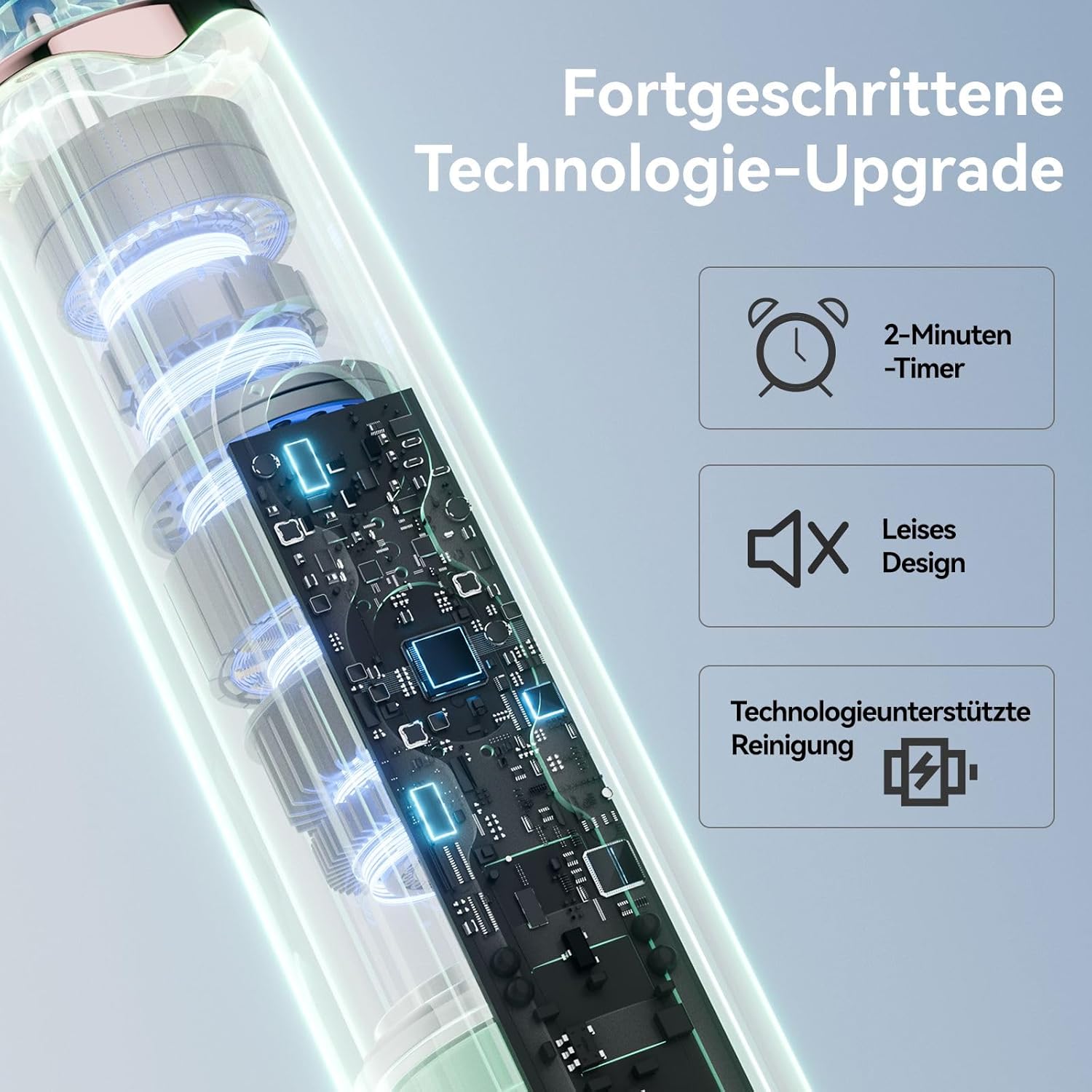 Seago Rotierende Elektrische Zahnbürste mit 8 Aufsteckbürsten, 5 Putzmodi für Zahnpflege, Extra großes Display, Reiseetui, Anzeige bei niedrigem Akkustand, Langanhaltender lithium-ionen akku, Rosa