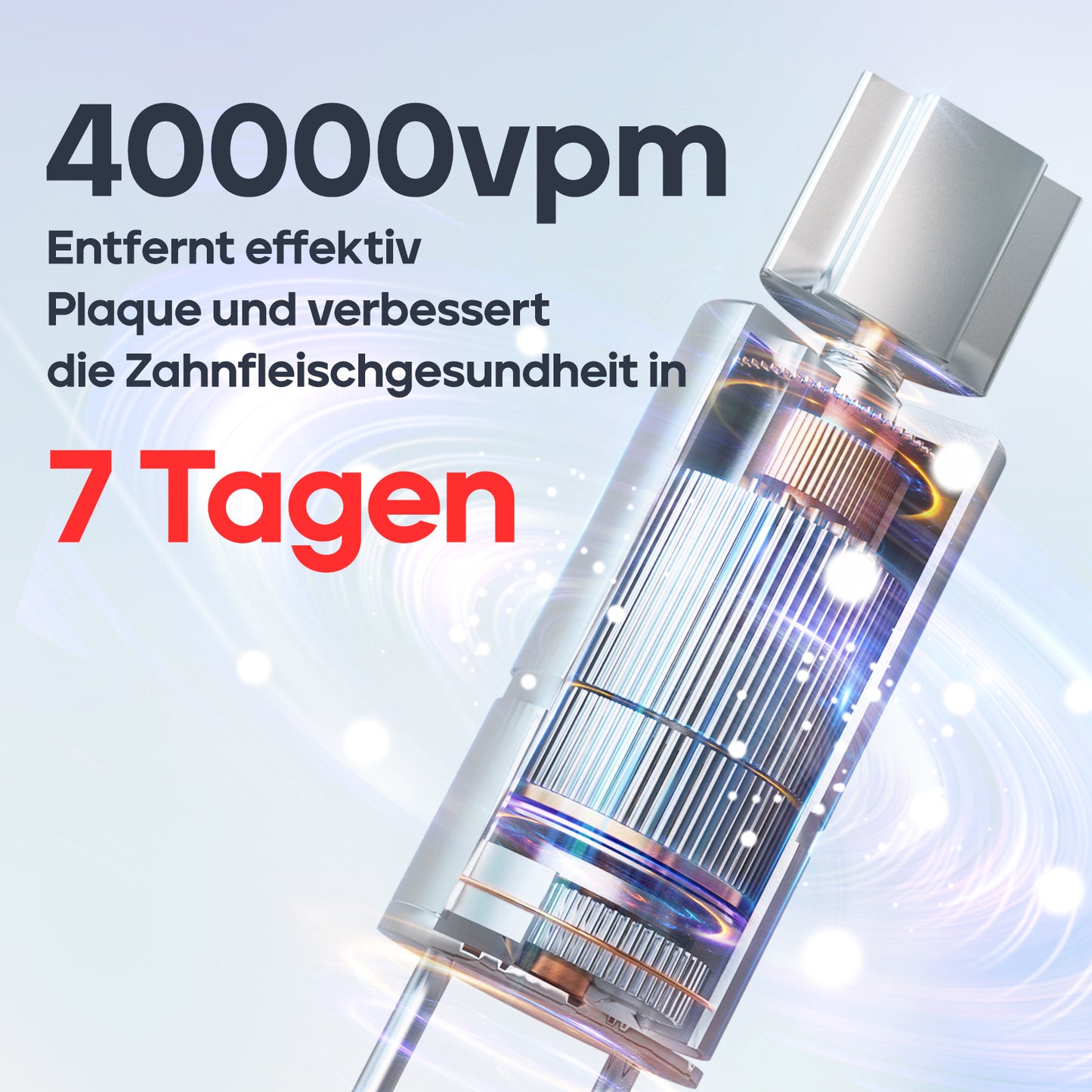Seago Elektrische Zahnbürste, Schallzahnbürste mit 40000VPM weißen Ihre Zähne in zwei Wochen, USB wiederaufladbar, mit persönlichen 5-Modi und 8-Köpfen, Elektrische Schallzahnbürste, SG-958