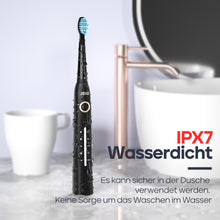 Load image into Gallery viewer, Seago Electric Toothbrush, Rechargeable Power Toothbrush with 8 Brush Heads, 40,000 VPM, 5 Cleaning Modes with Teeth Whitening, 30 Days Battery Life - Ideal for Adults &amp; Kids, SG-958(Black)
