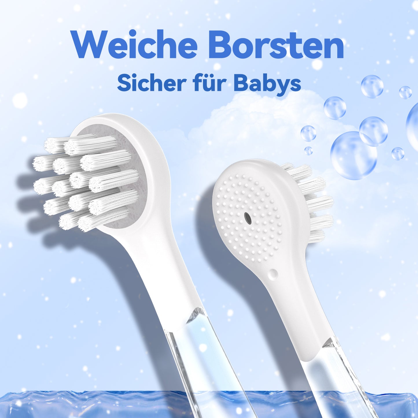 Seago Elektrische Zahnbürste Kinder Baby Zahnbürste ab 0 1 2 3 Jahr, mit LED Licht, Runder Weich Ersatzbürsten, Elektrische Zahnbürste Baby,2 Minuten Smart Timer, Wasserdicht IPX7,SG513