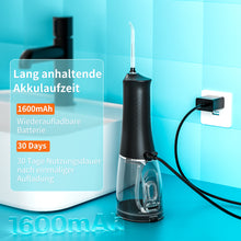 Load image into Gallery viewer, Munddusche Kabellos, SEAGO Tragbar Water Flosser Elektrische Zahnreiniger 5Modi &amp; 7Düsen, 300ML Wassertank Zahnzwischenraumreiniger Munddusche Testsieger IPX7 Wasserdicht Zahndusche für Reise &amp; Hause
